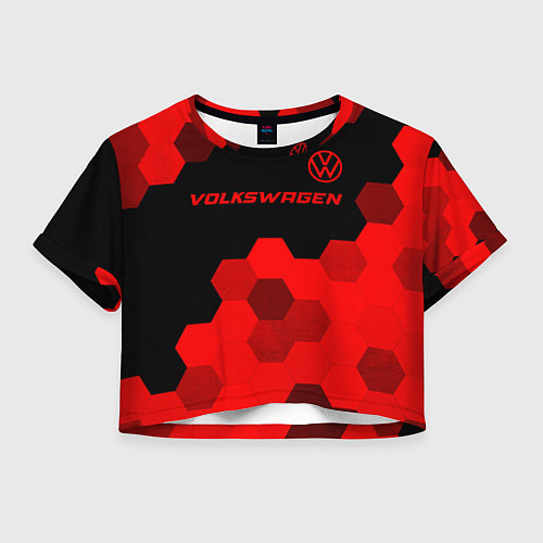 Женский топ Volkswagen - red gradient посередине / 3D-принт – фото 1