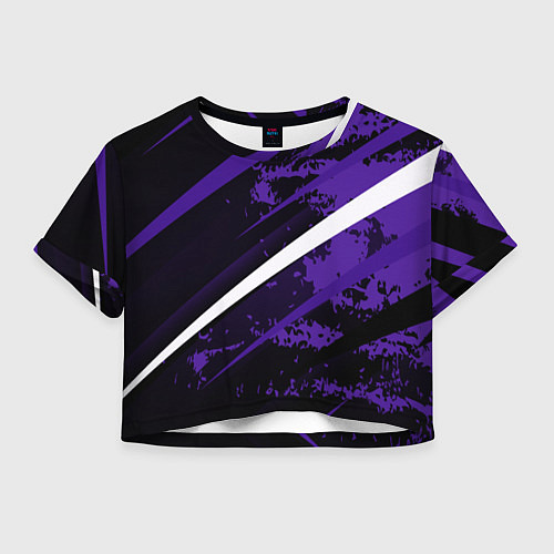 Женский топ Color black purple line / 3D-принт – фото 1