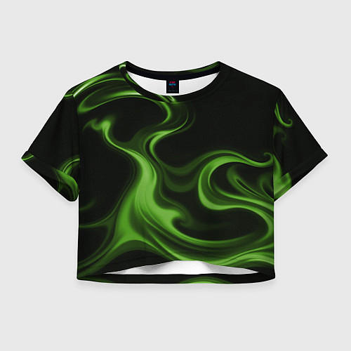 Женский топ Green black / 3D-принт – фото 1