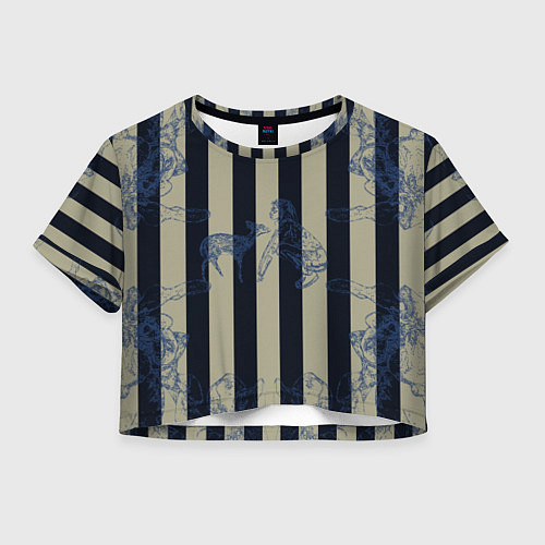 Женский топ Чёрные полосы / 3D-принт – фото 1