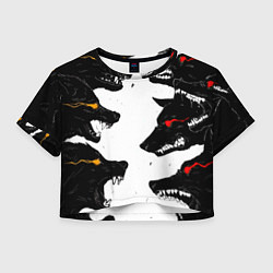 Женский топ Волки со светящимися глазами