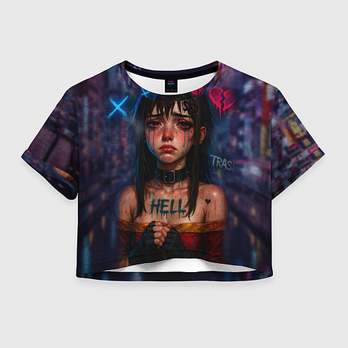 Женский топ Девушка с разбитым сердцем / 3D-принт – фото 1