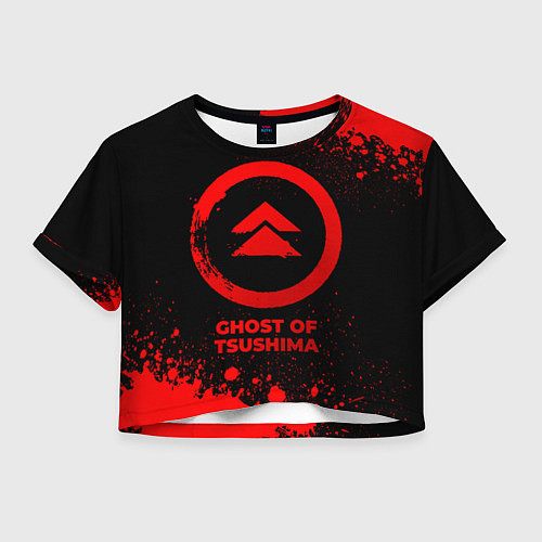 Женский топ Ghost of Tsushima - red gradient / 3D-принт – фото 1