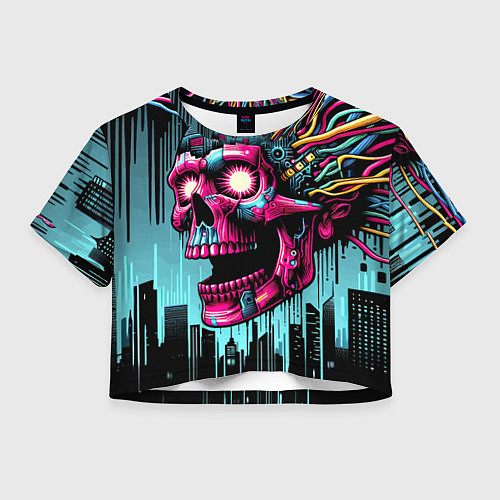 Женский топ Cyber skull - ai art fantasy / 3D-принт – фото 1