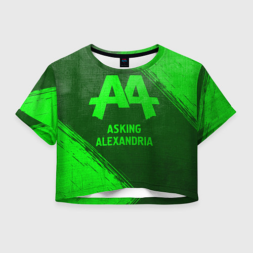 Женский топ Asking Alexandria - green gradient / 3D-принт – фото 1