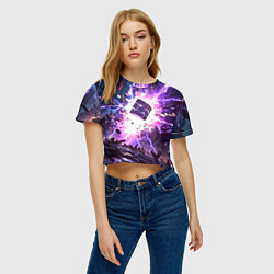Футболка 3D укороченная женская Магический куб, цвет: 3D-принт — фото 2