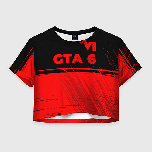 Женский топ GTA 6 - red gradient посередине / 3D-принт – фото 1