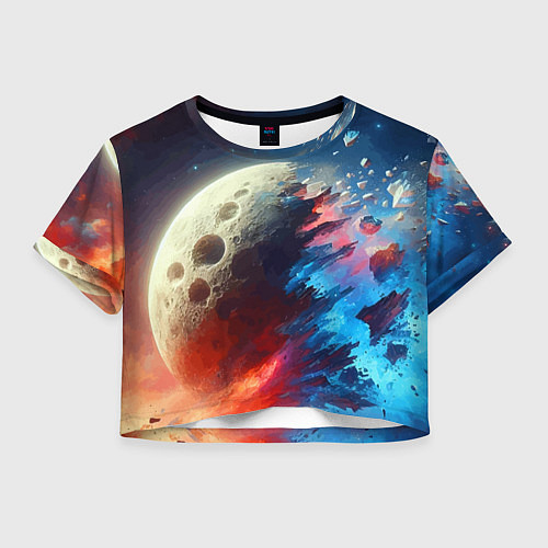 Женский топ Разрыв космического тела - нейроарт / 3D-принт – фото 1