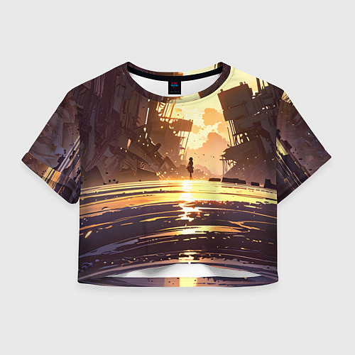 Женский топ Аниме под солнцем / 3D-принт – фото 1