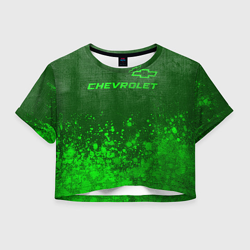 Женский топ Chevrolet - green gradient посередине / 3D-принт – фото 1