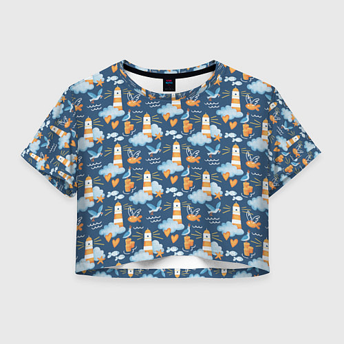 Женский топ Маяк в облаках / 3D-принт – фото 1