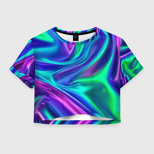 Женский топ Neon waves / 3D-принт – фото 1