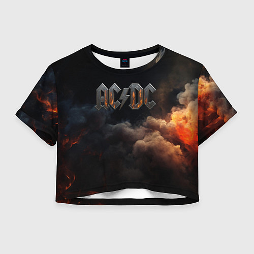 Женский топ ACDC металлический лого / 3D-принт – фото 1
