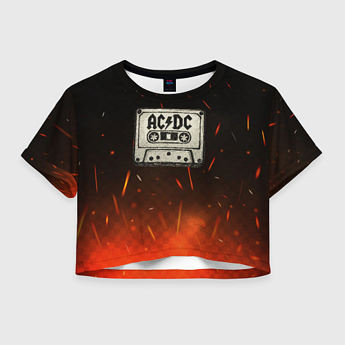 Женский топ ACDC лого на кассете / 3D-принт – фото 1