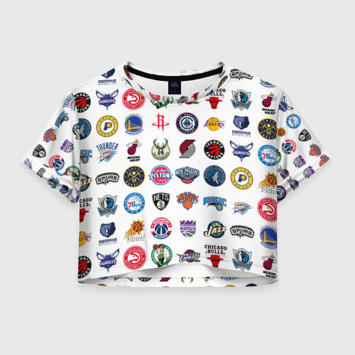 Женский топ Команды НБА на белом фоне / 3D-принт – фото 1