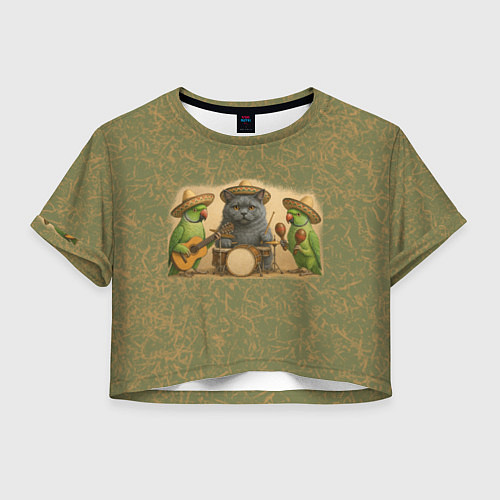 Женский топ Надежды маленький оркестрик в оливковом / 3D-принт – фото 1