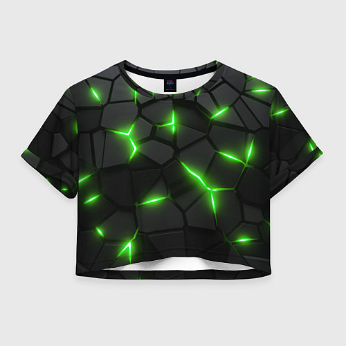 Женский топ Зеленая неоновая броня / 3D-принт – фото 1