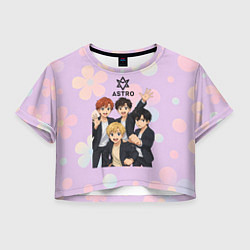 Футболка 3D укороченная женская Astro anime, цвет: 3D-принт