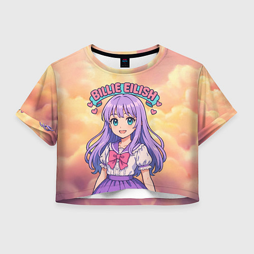 Женский топ Билли Айлиш в аниме стиле / 3D-принт – фото 1