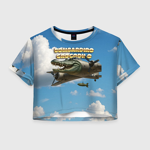 Женский топ Bombardino Crocodillo мем / 3D-принт – фото 1