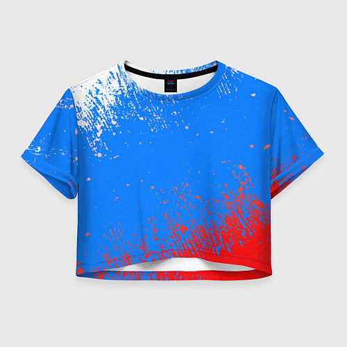 Женский топ Патриот - флаг / 3D-принт – фото 1