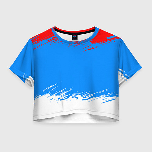 Женский топ Патриот - флаг / 3D-принт – фото 1