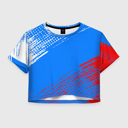 Женский топ Патриот - флаг / 3D-принт – фото 1