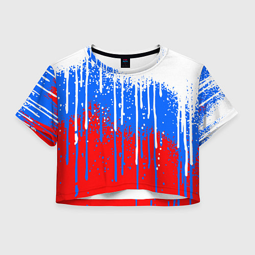 Женский топ Патриот - флаг / 3D-принт – фото 1