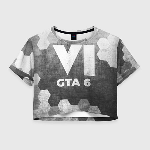 Женский топ GTA 6 - grey gradient / 3D-принт – фото 1