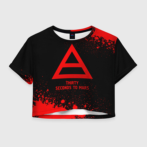 Женский топ Thirty Seconds to Mars - red gradient / 3D-принт – фото 1