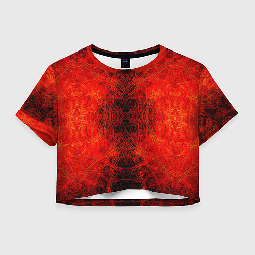 Женский топ Красно-черная кожа дракона / 3D-принт – фото 1