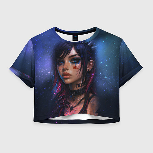 Женский топ Девушка неформалка cosmic hell goth / 3D-принт – фото 1