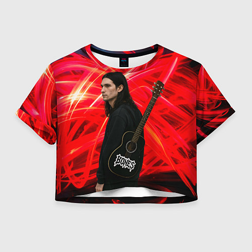 Женский топ Bones и гитара / 3D-принт – фото 1