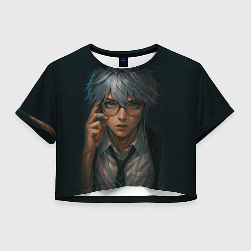 Женский топ Стильный мужчина в очках / 3D-принт – фото 1