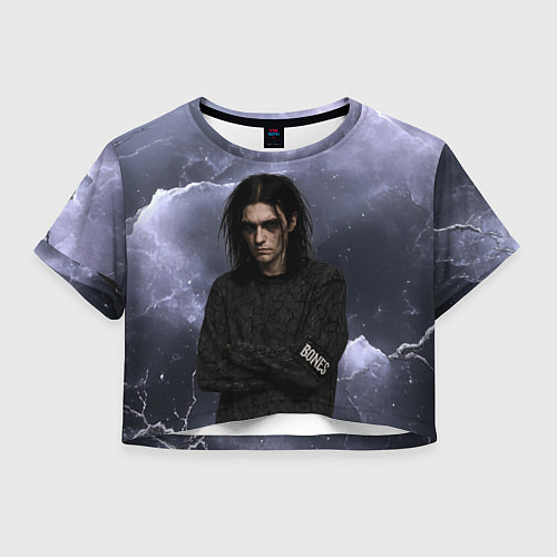 Женский топ Bones в образе психа / 3D-принт – фото 1