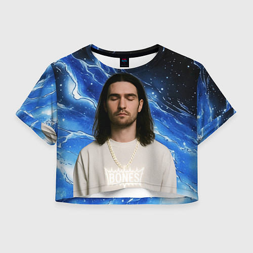 Женский топ Bones глаза закрыты / 3D-принт – фото 1