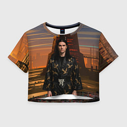 Женский топ Bones в халате с журавлями