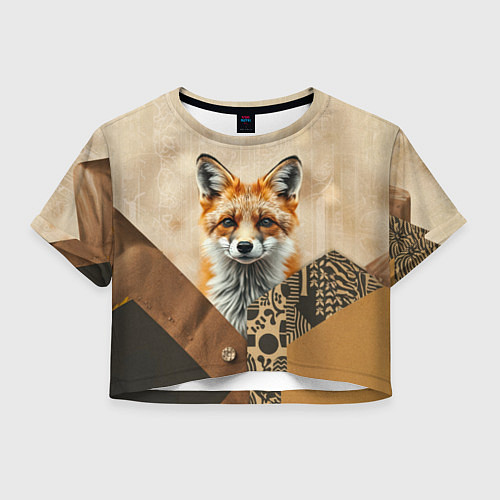Женский топ Удивительный рыжий лисёнок / 3D-принт – фото 1