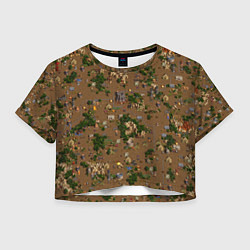 Футболка 3D укороченная женская Земли Данжа - Герои 3, цвет: 3D-принт