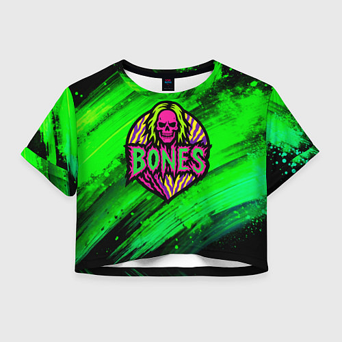 Женский топ Bones лого с черепом / 3D-принт – фото 1