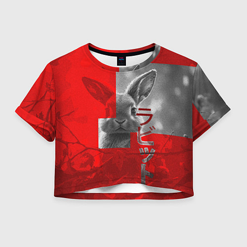 Женский топ Бурый резвый кролик / 3D-принт – фото 1
