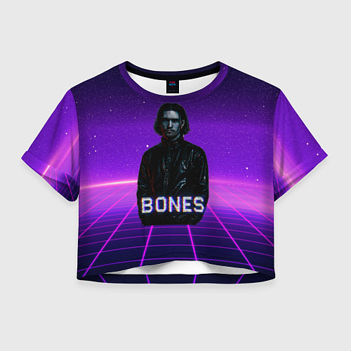 Женский топ Bones retrowave / 3D-принт – фото 1
