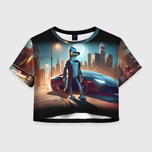 Женский топ Бендер с пистолетом - Нью-Йоркская мафия / 3D-принт – фото 1