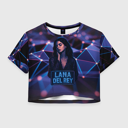 Женский топ Lana Del Rey и неоновая вывеска / 3D-принт – фото 1
