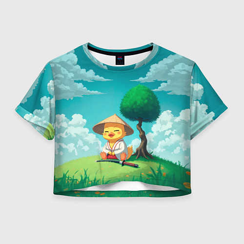 Женский топ Уточка в кимоно под миниатюрным деревом / 3D-принт – фото 1