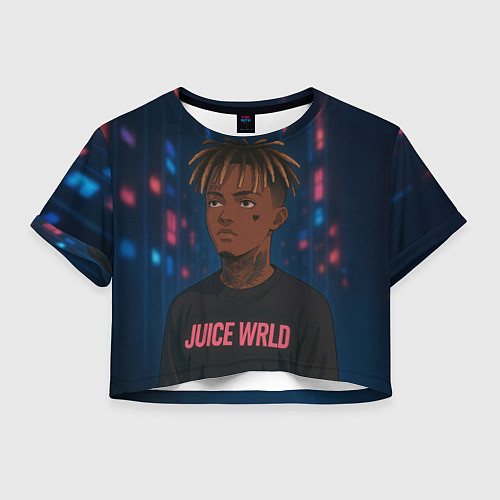 Женский топ Juice WRLD - Неоновый аниме арт / 3D-принт – фото 1