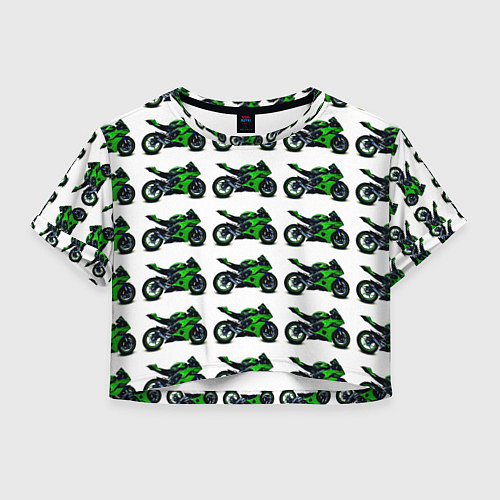 Женский топ Motorbike green / 3D-принт – фото 1