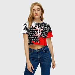 Футболка 3D укороченная женская Doom dark age japan, цвет: 3D-принт — фото 2
