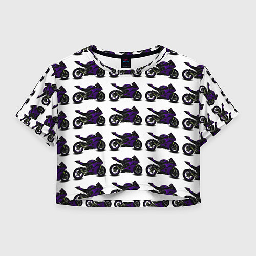 Женский топ The motorcycle is dark purple / 3D-принт – фото 1