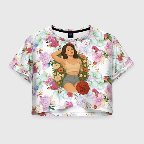 Женский топ Lana Del Rey в полевых цветах / 3D-принт – фото 1